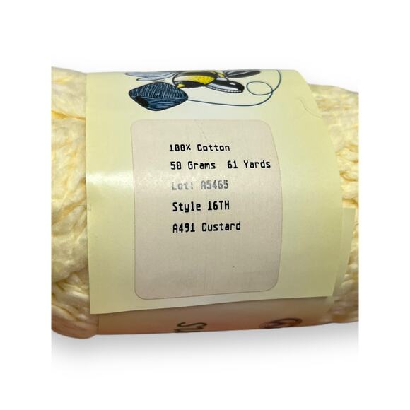 10 Skeins Holly Bee Yarns Cotton Boucle Yarn | A491 Custard Cream - Picture 7 of 8